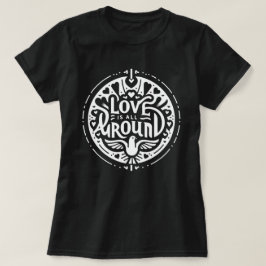 Camiseta Vintage Namorados Love está em volta da pomba - br