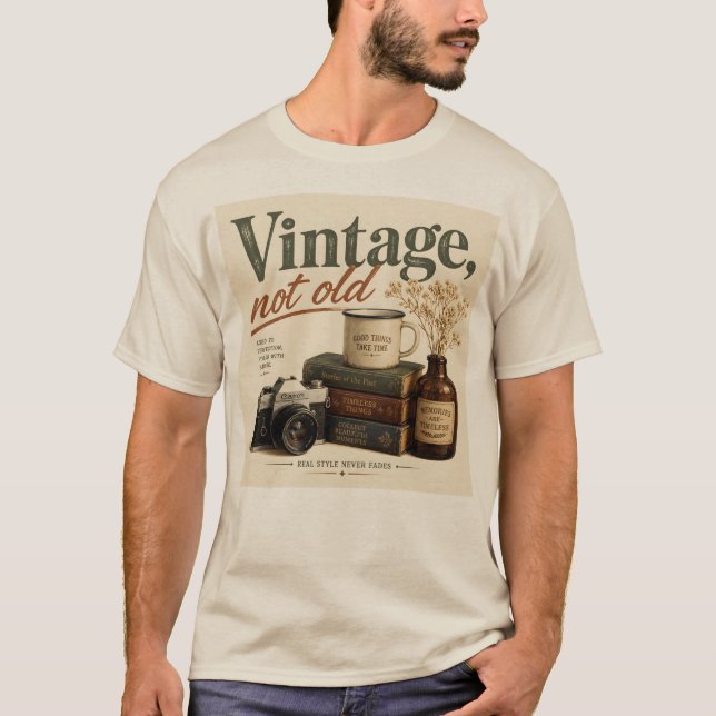 Camiseta Vintage não é velho (Frente)