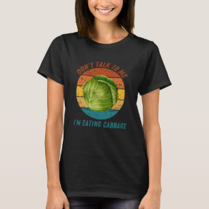Camiseta Vintage Não fale comigo Estou comendo retro de rep