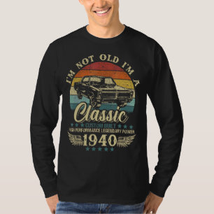 Camiseta Vintage Não sou Velho Sou Clássico de Gráfico de C