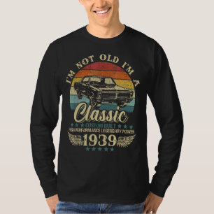 Camiseta Vintage Não sou Velho Sou Clássico de Gráfico de C