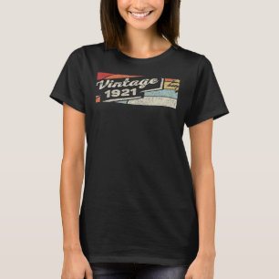 Camiseta Vintage Nascido Em 1921 Aniversário de 101 anos 10