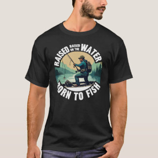 Camiseta Vintage "Nascido para Pescar"