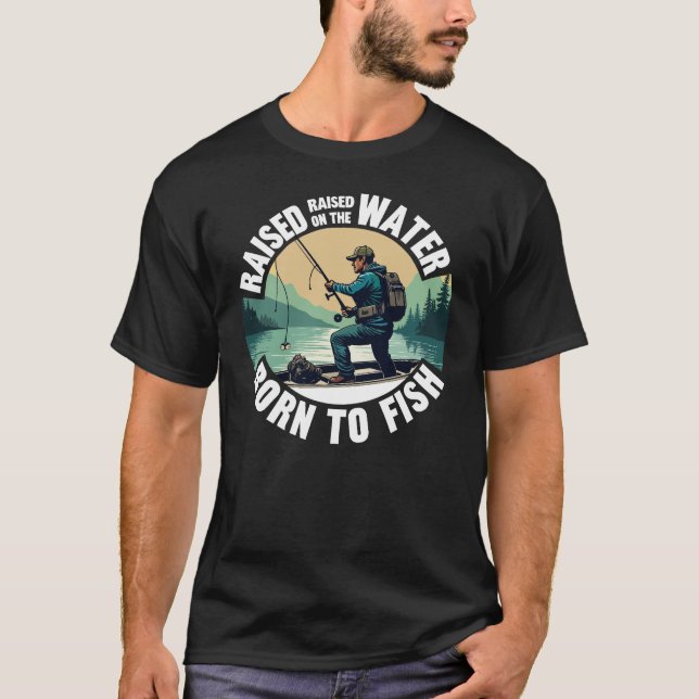 Camiseta Vintage "Nascido para Pescar" (Frente)