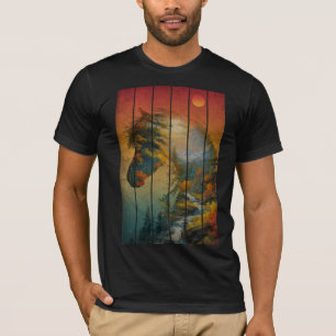Camiseta Vintage Nature Horse Landscape Scenery