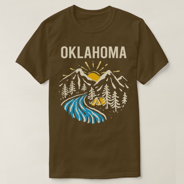 Camiseta Vintage Nature Landscape Oklahoma (Frente do Design)