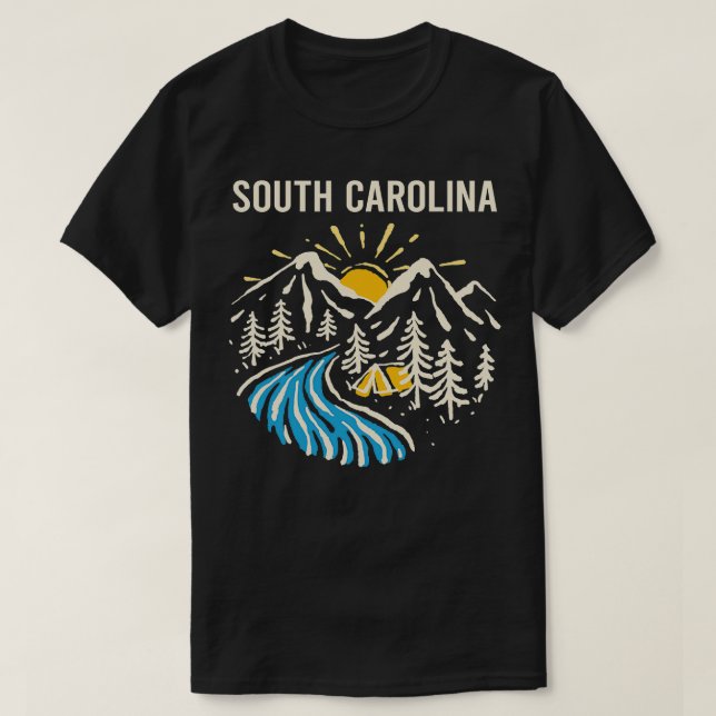 Camiseta Vintage Nature Landscape South olina (Frente do Design)