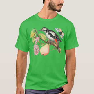 Camiseta Vintage Nature the Bird the Butterfly and Pear