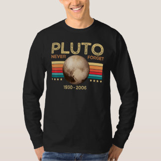 Camiseta Vintage Never Forget Pluto Nerdy Astronomy Space S