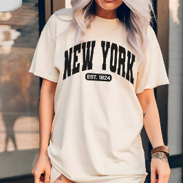 Camiseta Vintage New York Shirt, Presente Patriótico para M