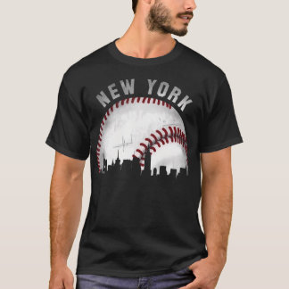 Camiseta Vintage New York Skyline City Baseball