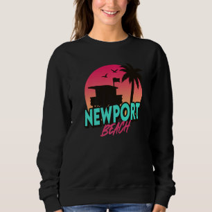 Camiseta Vintage Newport Beach California Palm Trees Ca Ret