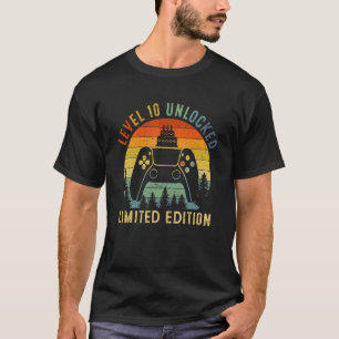 Camiseta Vintage Nível 10 Vídeo Gamer 10 Anos