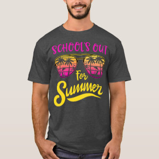 Camiseta Vintage No Último Dia De Escolas Fora No Verão