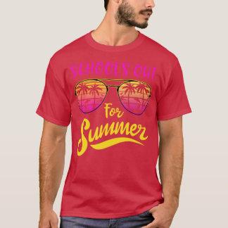 Camiseta Vintage No Último Dia De Escolas Fora No Verão