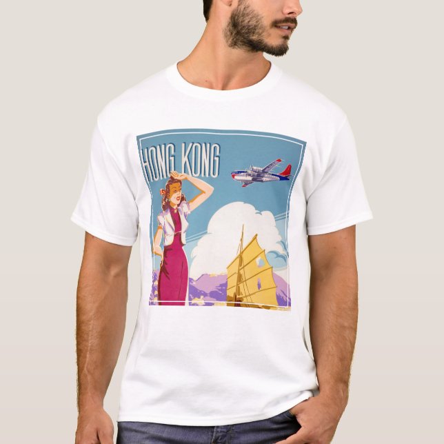 Camiseta Vintage Northwest Airlines Advertising Poster (Frente)