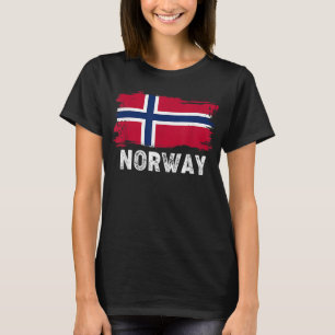 Camiseta Vintage, Noruega, Bandeira do Orgulho Familiar Nor