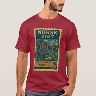 Camiseta Vintage Norway Postage Stamp Shirt