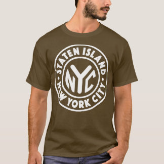 Camiseta Vintage Nova Iorque Circle Staten Island White