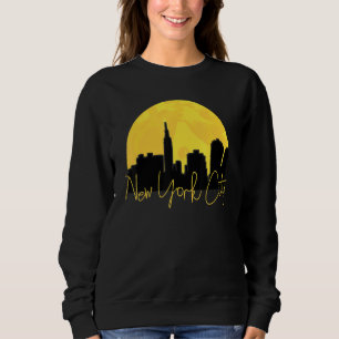 Camiseta Vintage Nova Iorque Cityscape Retro Sunset