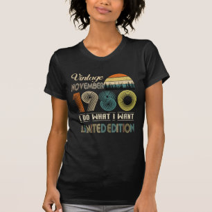 Camiseta Vintage Novembro De 1980 What I Want Limited Editi