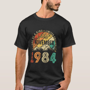 Camiseta Vintage Novembro De 1984 aniversário de 40 anos Gi