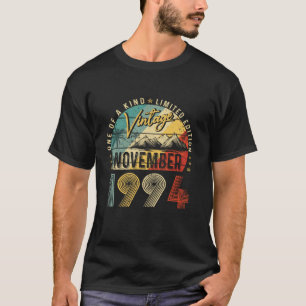 Camiseta Vintage Novembro De 1994 aniversário de 30 anos Gi