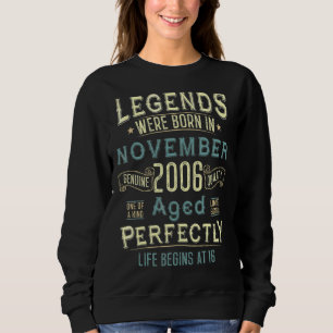 Camiseta Vintage novembro de 2006 16º aniversário 16 anos