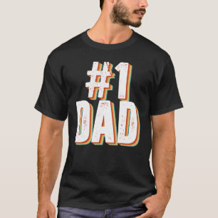 Camiseta Vintage Número Um Dia de os pais De Pai Orgulhoso
