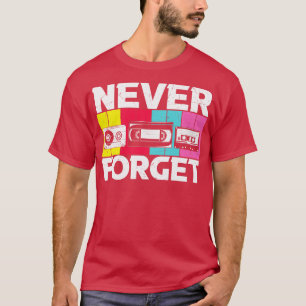 Camiseta Vintage Nunca Esqueça o disquete de fita VHS Casse