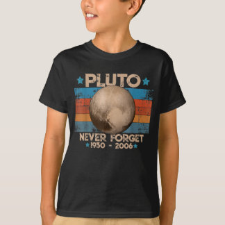 Camiseta Vintage Nunca Esquece A Astronomia De Plutão Nerdy