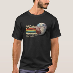 Camiseta Vintage Nunca Esquece o Estilo Plutão da Ciência E