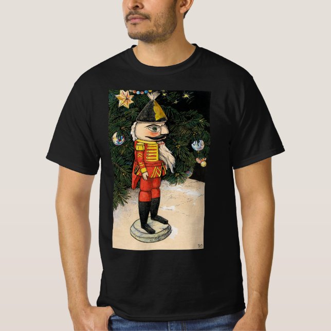 Camiseta Vintage Nutcracker Sob Árvore De Natal (Frente)