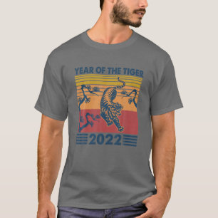 Camiseta Vintage O Ano Mais Tigre Do Zodiac Chinês Feliz An