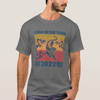 Camiseta Vintage O Ano Mais Tigre Do Zodiac Chinês Feliz An
