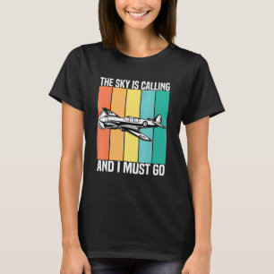 Camiseta Vintage O Céu Está Ligando E Eu Preciso Ir Para O