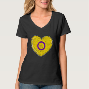 Camiseta Vintage O Coração Do Orgulho Intersexual