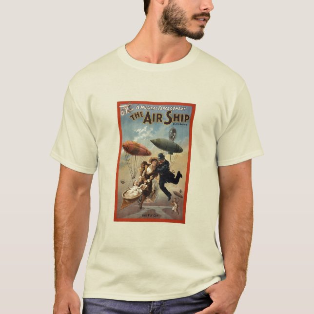 Camiseta Vintage - o navio do ar, (Frente)