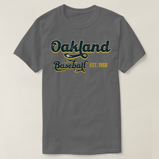 Camiseta Vintage Oakland Baseball Est 1968 Lover Baseball (Frente do Design)