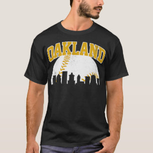 Camiseta Vintage Oakland Skyline City Gameday Retro Vintage