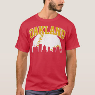 Camiseta Vintage Oakland Skyline City Gameday Retro Vintage