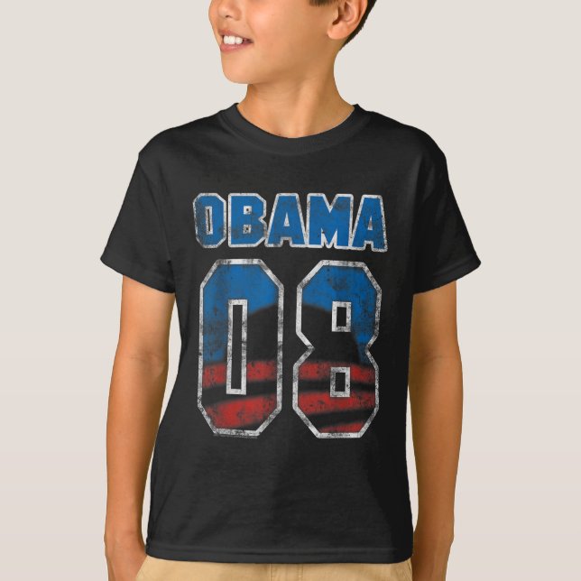 Camiseta Vintage Obama 08 Presidente Keepsasakback (Frente)
