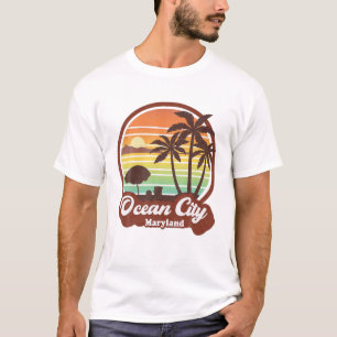 Camiseta Vintage Ocean City Maryland Beach Souvenir Viagem