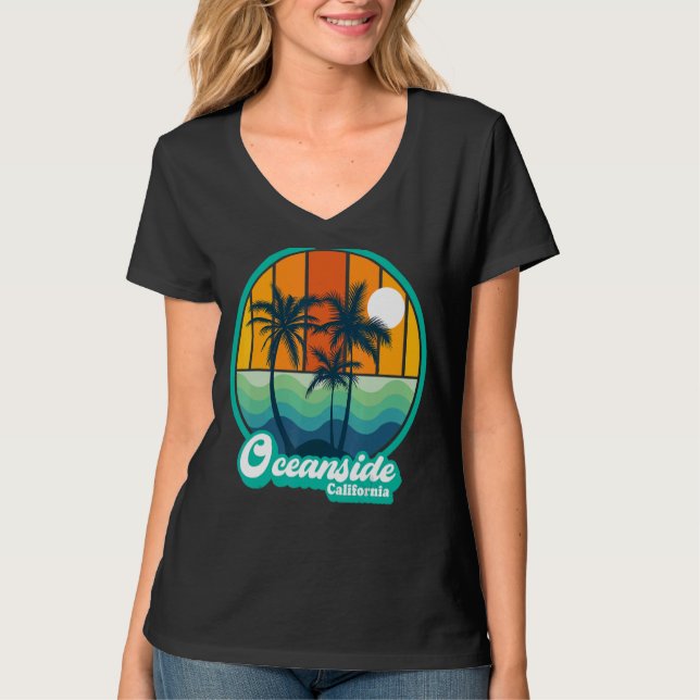 Camiseta Vintage Oceanside California Summer VacBeach (Frente)