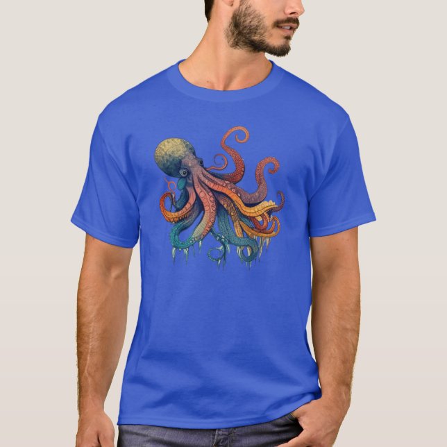 Camiseta vintage octopus boy (Frente)