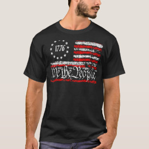 Camiseta Vintage Old American Flag Patriótico 1776 Nós Somo