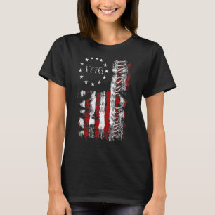 Camiseta Vintage Old American Flag Patriótico 1776 Nós Somo