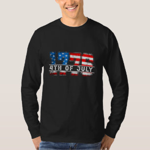 Camiseta Vintage Old American Flag Patriótico 1776 Nós Somo