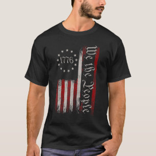 Camiseta Vintage Old We The Pessoas 1776 American Flag Patr