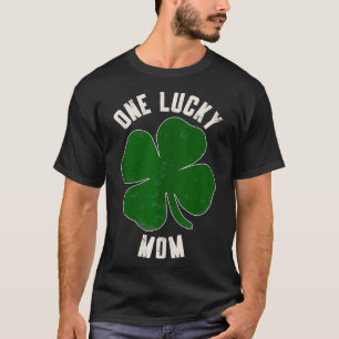 Camiseta Vintage One Lucky Mãe Clover Shamrocks St Patricks